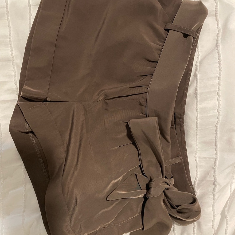 Express Brown Jumpsuit with Bow Detail